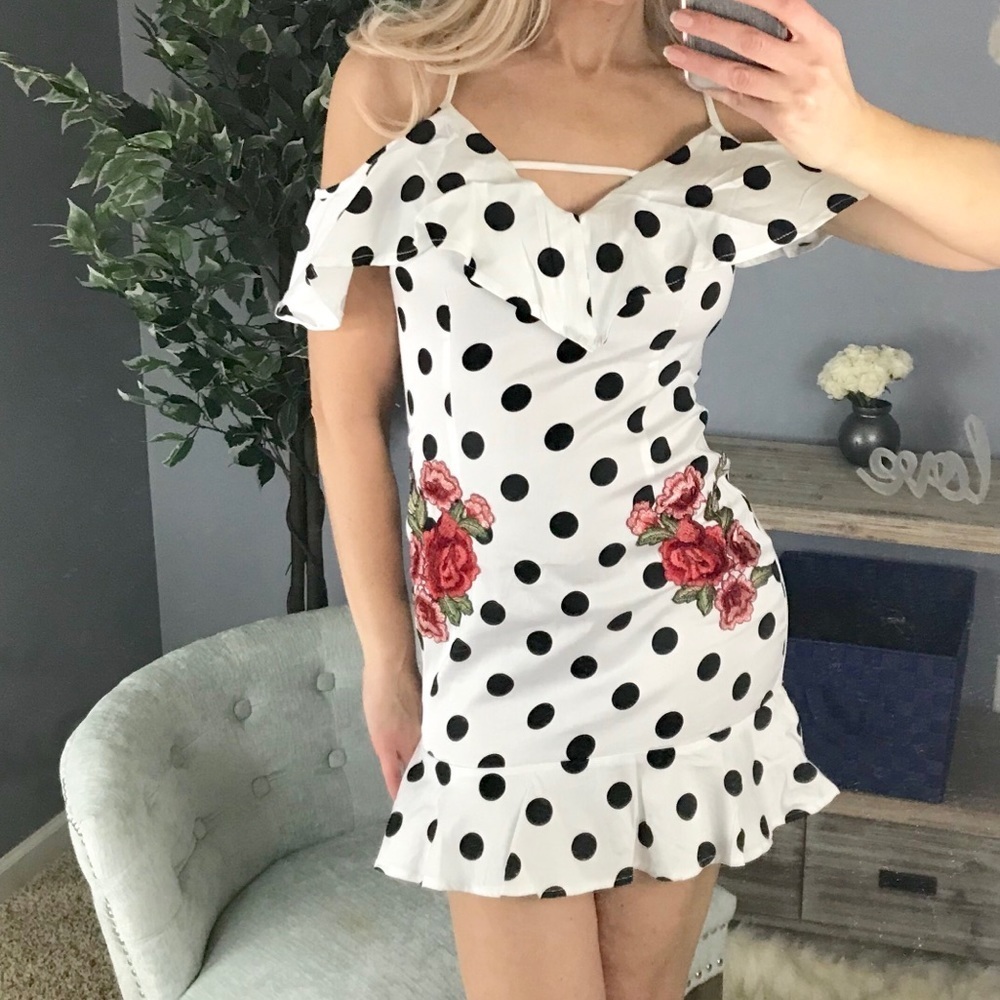 Polka dot mini dress